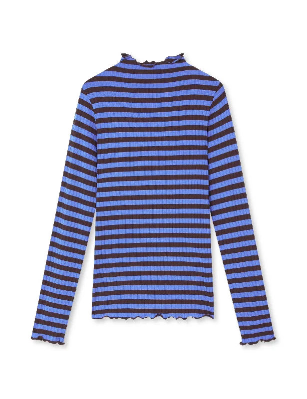 5x5 Stripe Trutte Tee LS, Amparo Blue/Black Coffee