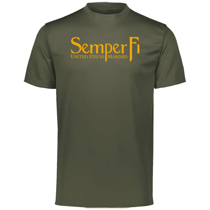 Closeout Gold Semper Fi Performance Tee