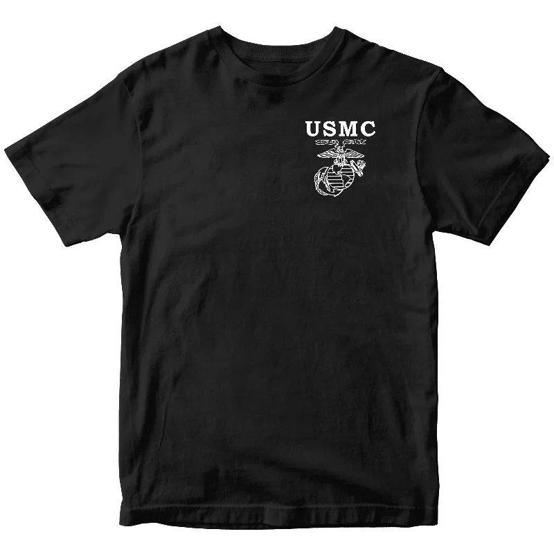 Marines White Old School Heritage Chest Seal Tee