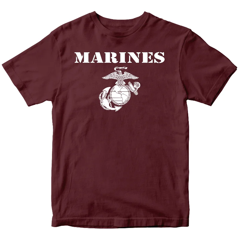 Maroon Vintage Marines Tee