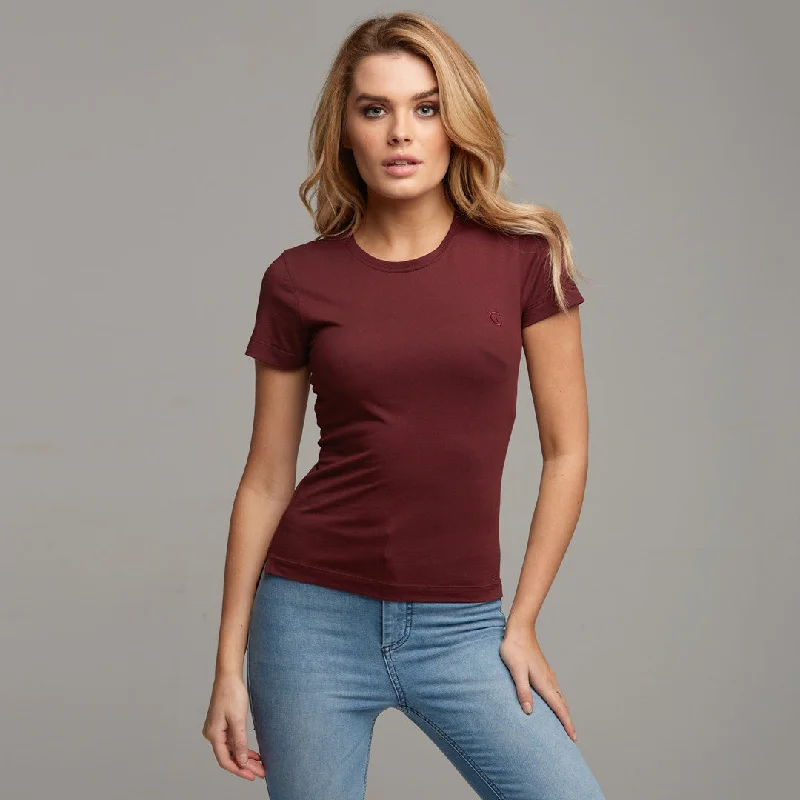 TEGAN BURGUNDY TEE - CT049