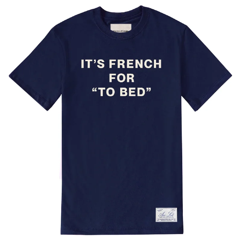 To Bed Tee Navy - Unisex - Au Lit x Province of Canada