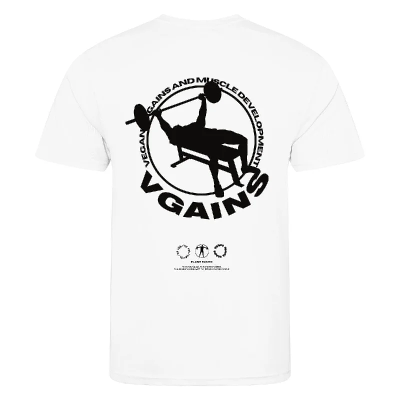 VGAINS Emblem Recycled Cool Training Tee Mens - White