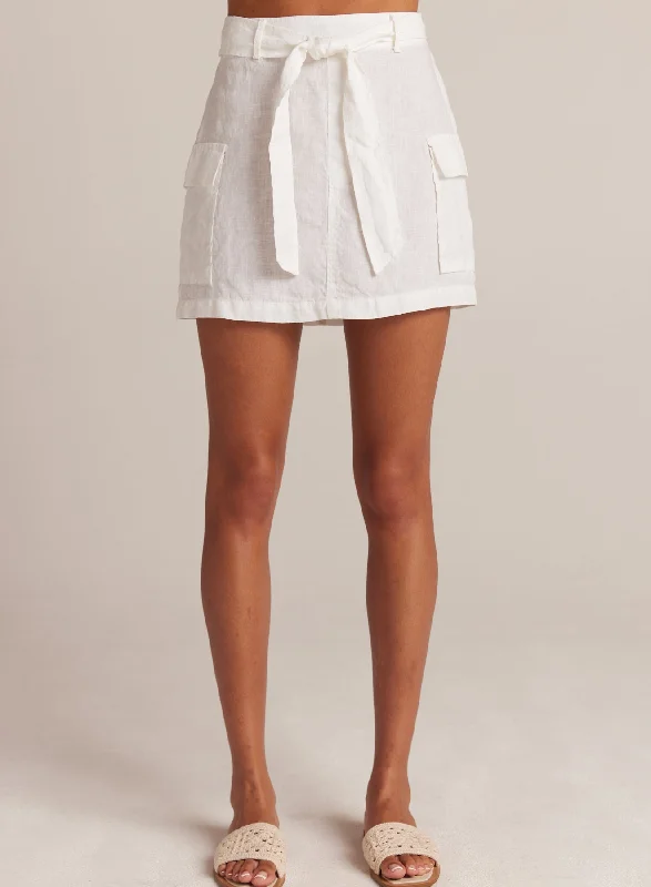 Belted Cargo Mini Skirt