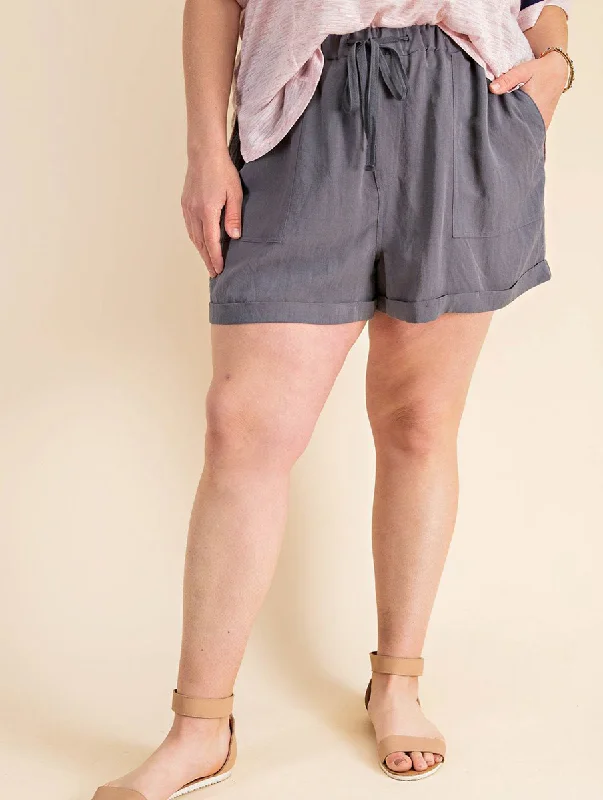 Curvy All You Have to Do Linen Shorts