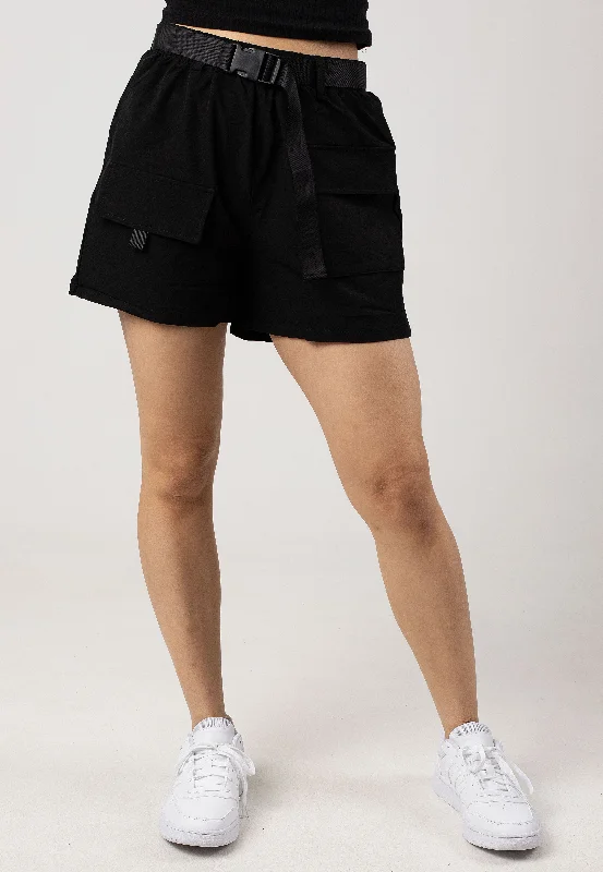 Noisy May - Kirby Cargo With Belt Black - Shorts