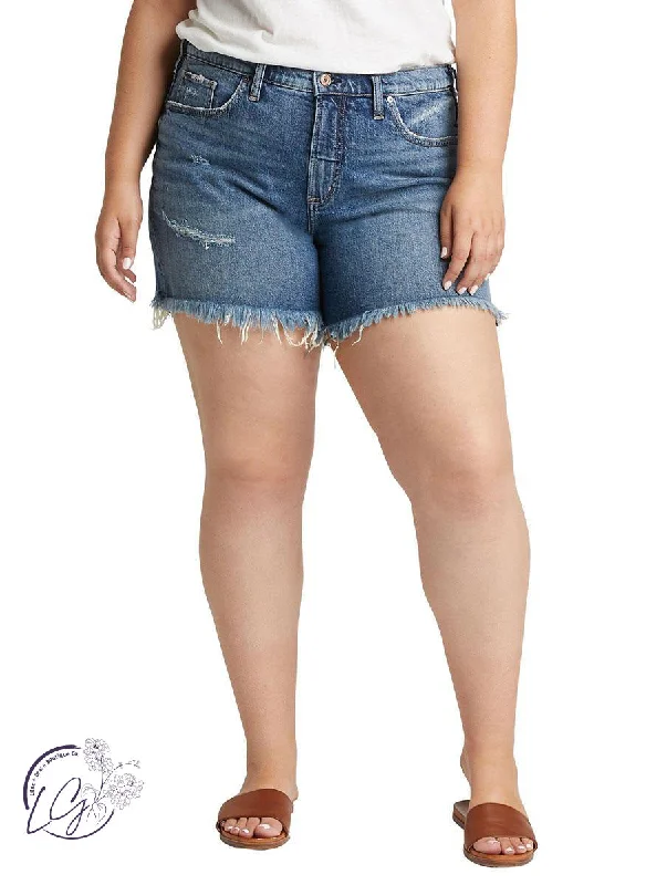 Curvy Not Your Boyfriend's High Rise Shorts by Silver Jeans