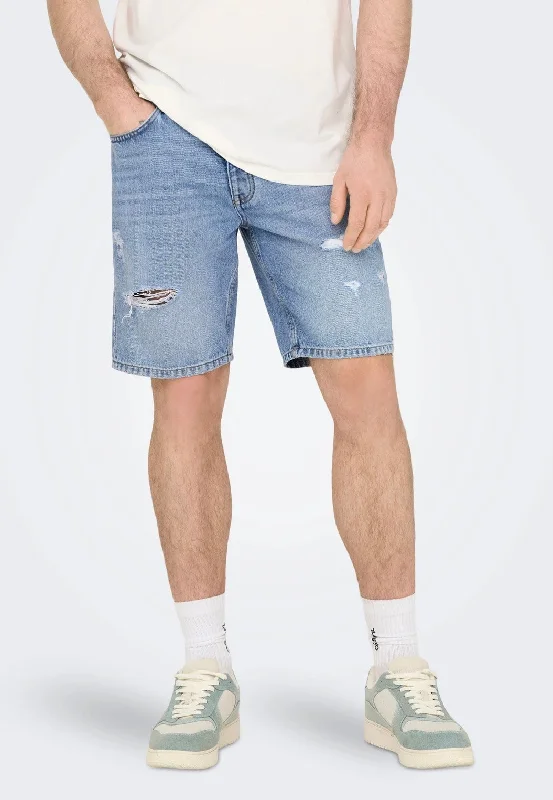 Only & Sons - Edge Ram Light Blue Denim - Shorts