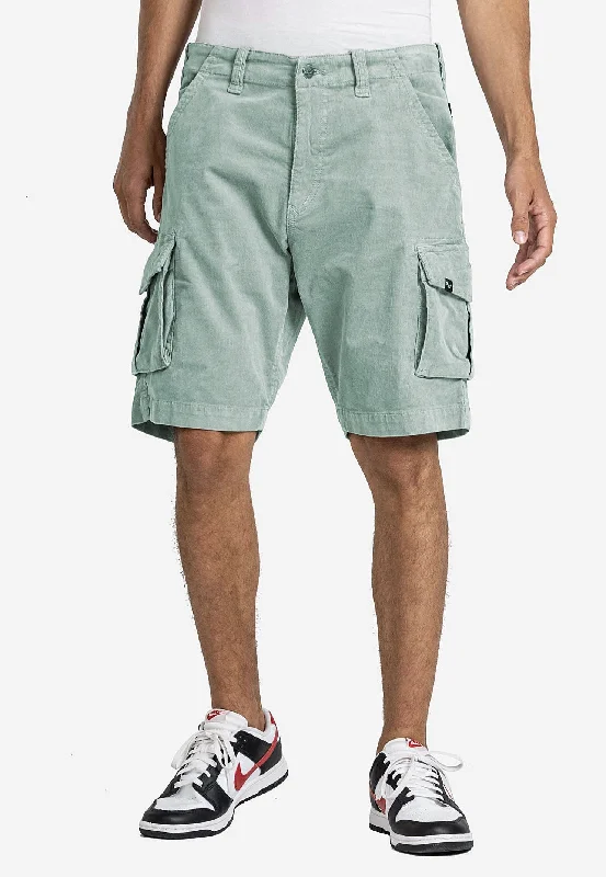 REELL - City Cargo Baby Cord Aqua Grey - Shorts