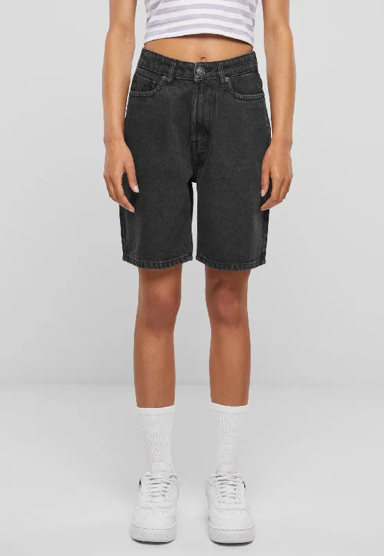 Urban Classics - Ladies 90‘s Bermuda Black Washed - Shorts