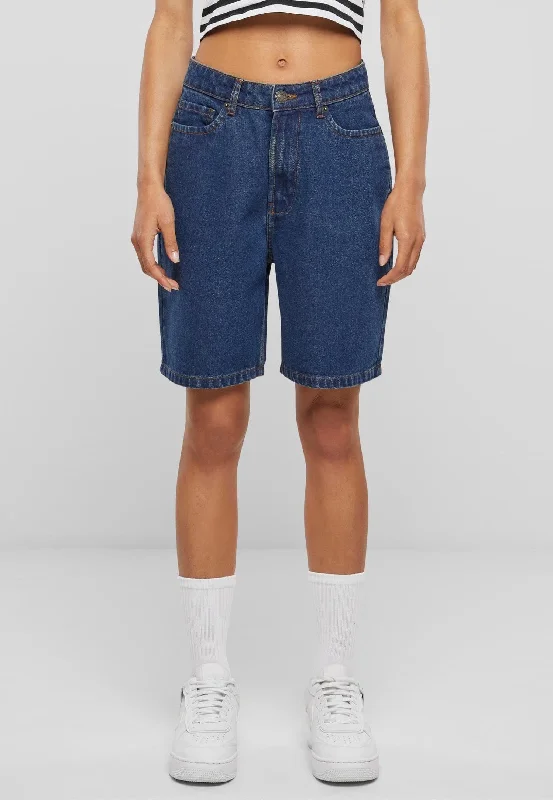 Urban Classics - Ladies 90‘s Bermuda Mid Indigo Washed - Shorts