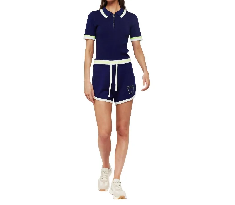 Verity Varsity Short In Insignia Blue