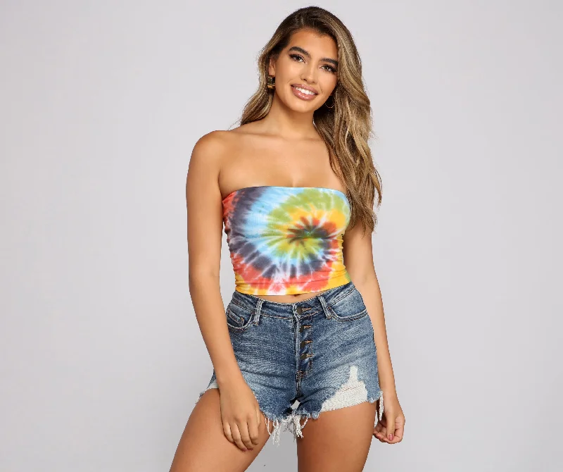 Groovy Gal Tie-Dye Tube Top