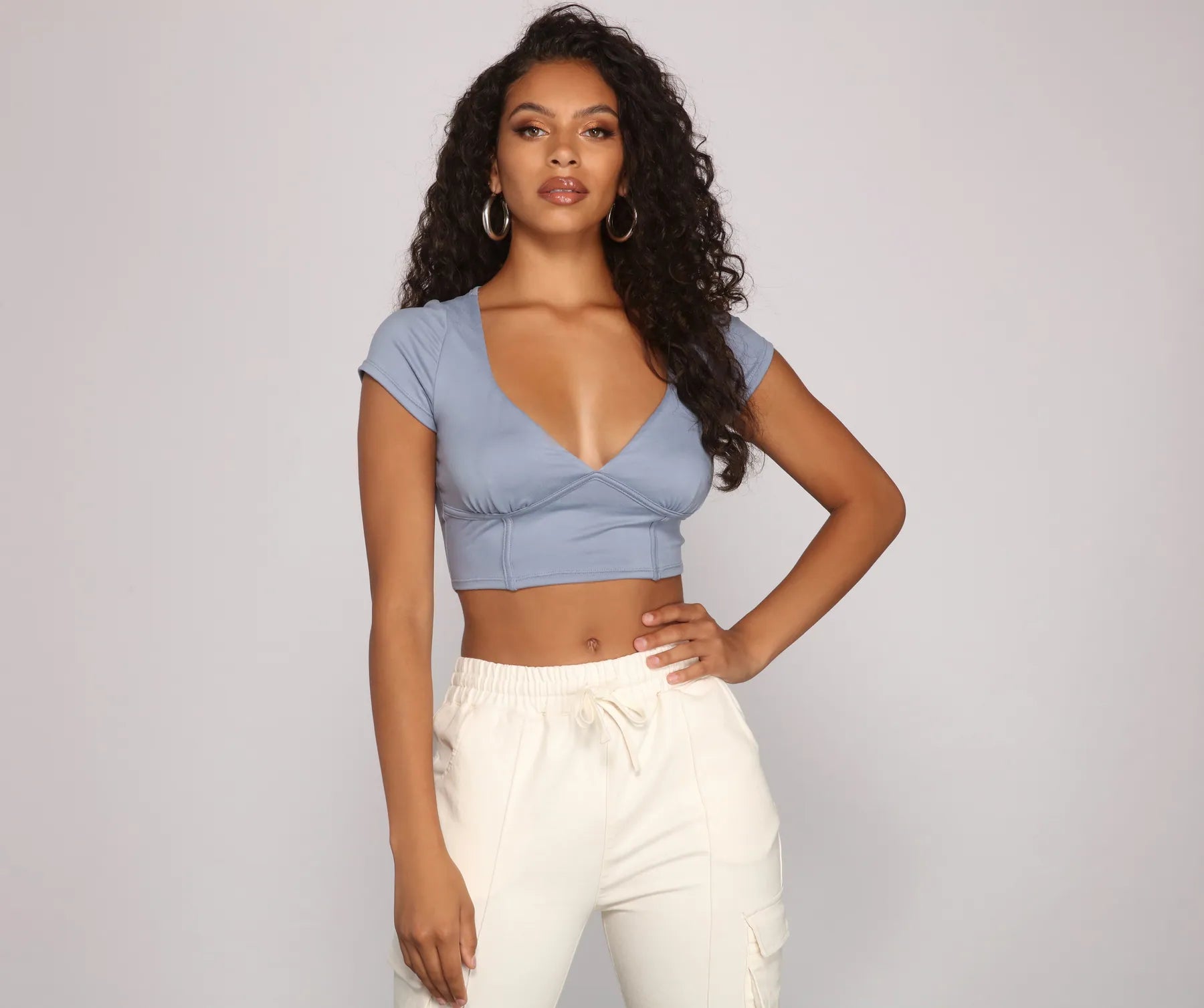 Keeping Knit Chic Ribbed Knit Crop Top