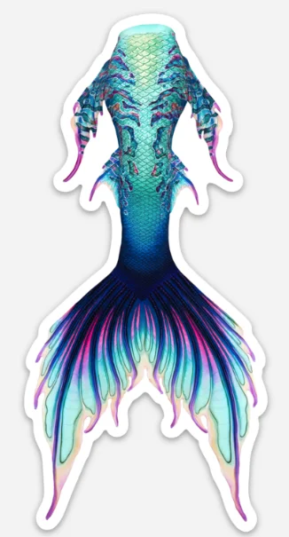 Abalone Abyss Merbella by Finfolk Signature Tail Sticker