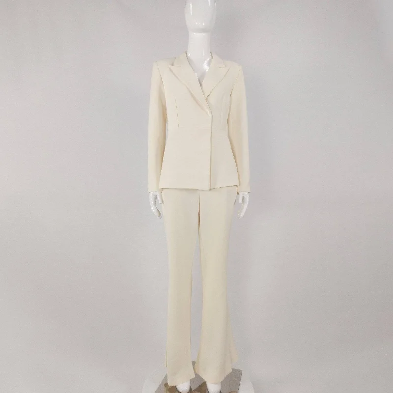 Ailani Plain Surplice Blazer With Flare Pants