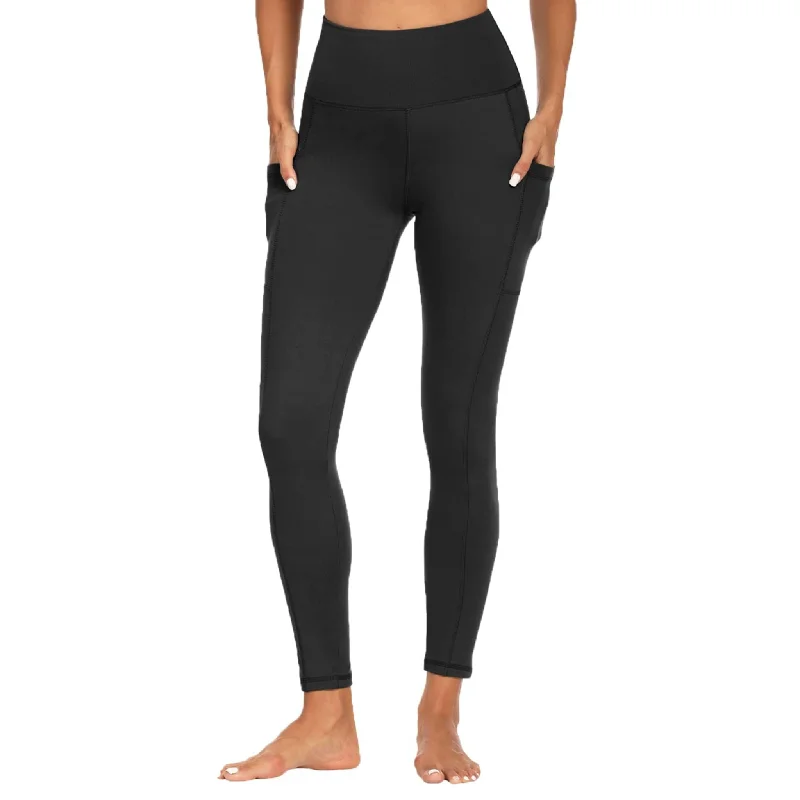 Black Fleece Pocket Leggings