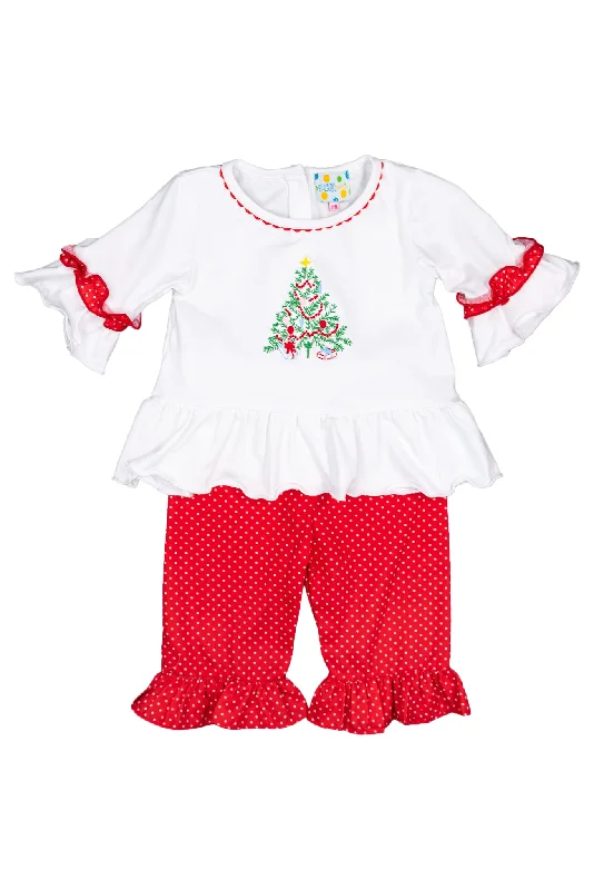 Girls Deck the Halls Pants Set