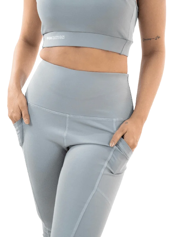 Grey High Waist Capri Pant