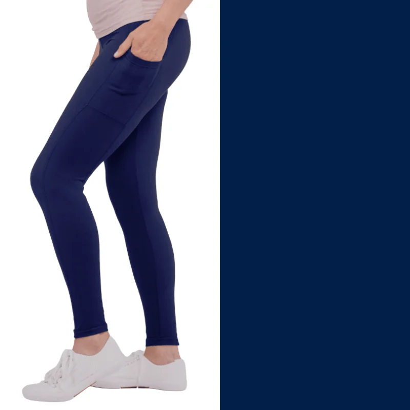 Navy Deluxe Pocket Leggings