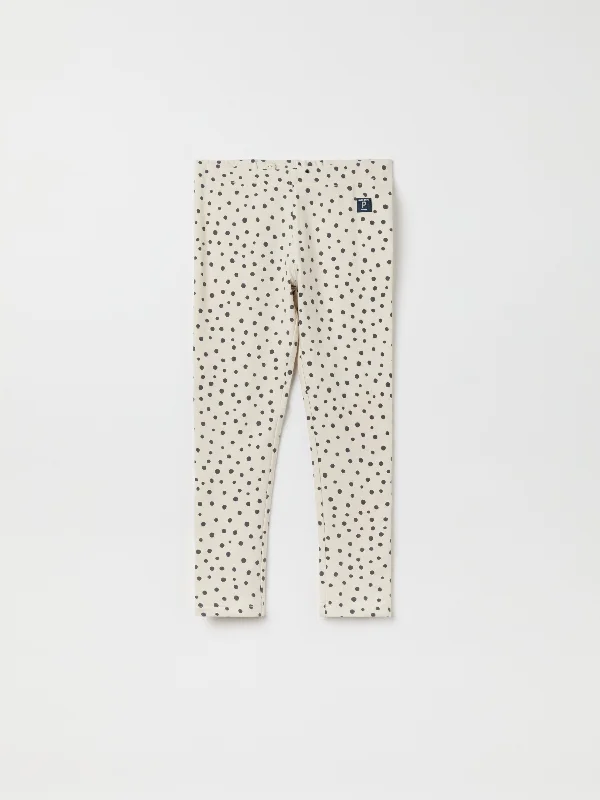 Polka Dot Print Kids Leggings