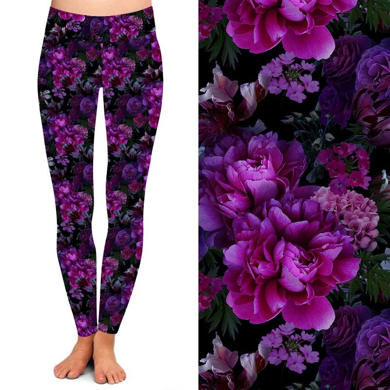 Purple Petals Deluxe Leggings