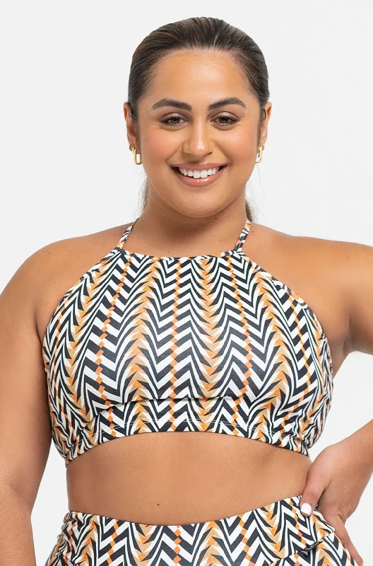 Tribal Criss Cross Crop Top