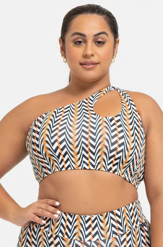 Tribal One Shoulder Bra